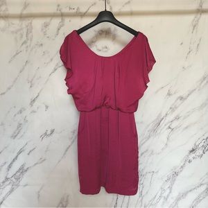Satin Style Magenta Cocktail Dress WITH POCKETS!!! - size M